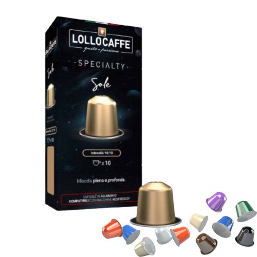 10 Stück LolloCaffé Specialty Edition Sole Nespresso kompatible Kaffeekapsel – Nespresso kompatible Kaffeekapseln