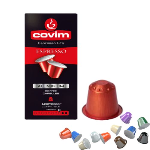 1 Covim Espresso Aluminiumkapsel, kompatibel mit Nespresso – Nespresso kompatible Kaffeekapseln