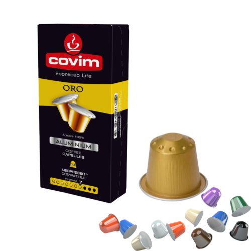 1 Covim Oro Aluminiumkapsel, kompatibel mit Nespresso – Nespresso kompatible Kaffeekapseln