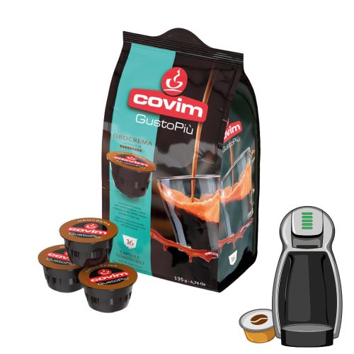 16 Stück Covim GustoPiú Orocrema Dolce Gusto kompatible Kaffeekapsel – Nespresso kompatible Kaffeekapseln