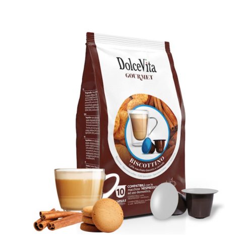 10 Stück Dolce Vita Biscottino Geschmack Kapseln Nespresso kompatibel – Nespresso kompatible Kaffeekapseln
