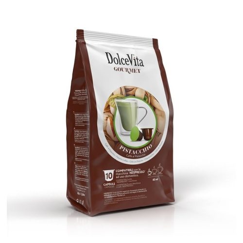 10 Stück Dolce Vita Pistazien Geschmack Kapseln Nespresso kompatibel – Nespresso kompatible Kaffeekapseln