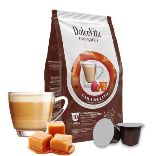 10 Stück Dolce Vita Caramelito Kapseln Nespresso kompatibel – Nespresso kompatible Kaffeekapseln