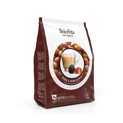 16 Stück Dolce Vita Nocciolone Kapseln Dolce Gusto kompatibel – Nespresso kompatible Kaffeekapseln