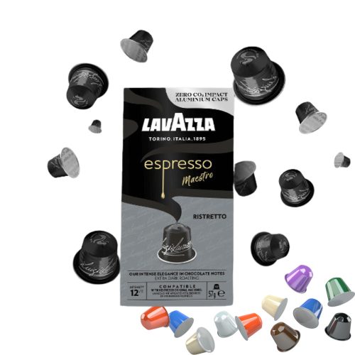 10 Stück Caffè Lavazza Espresso Maestro Ristretto Nespresso kompatible Kaffeekapsel – Nespresso kompatible Kaffeekapseln