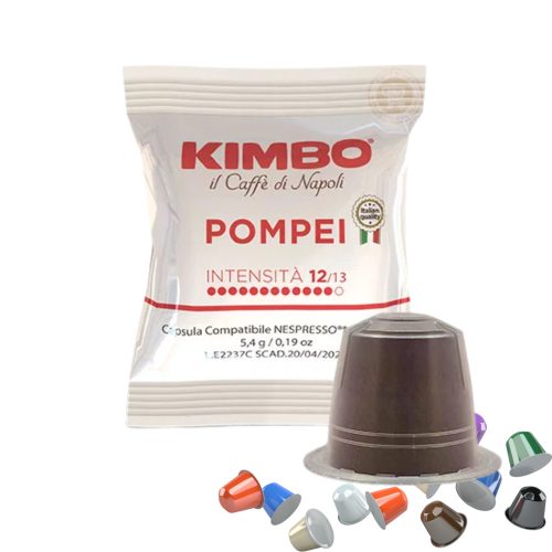 1 Stück Caffè Kimbo Pompei Nespresso kompatible Kaffeekapsel – Nespresso kompatible Kaffeekapseln