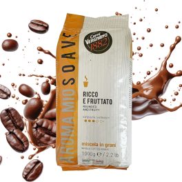 1 kg Caffè Vergnano 1882 Aroma Mio Soave ganze Kaffeebohnen Mischung – Nespresso kompatible Kaffeekapseln