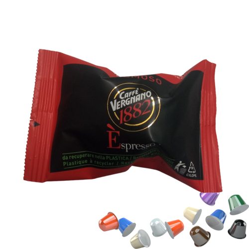 1 Stück Caffè Vergnano 1882 Espresso Cremoso Nespresso kompatible Kaffeekapsel – Nespresso kompatible Kaffeekapseln