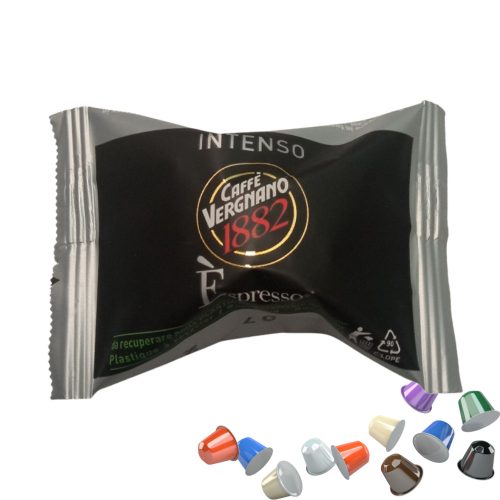 1 Stück Nespresso kompatible Caffè Vergnano 1882 Espresso Intenso Kaffeekapsel – Nespresso kompatible Kaffeekapseln