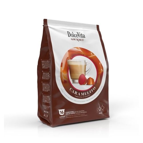 16 Stück Dolce Vita Caramelito Kapseln Dolce Gusto kompatibel – Nespresso kompatible Kaffeekapseln
