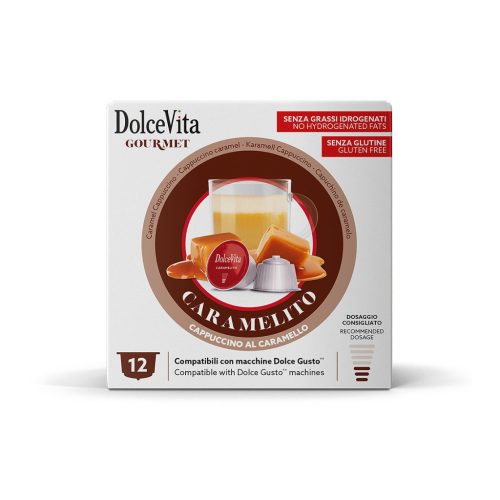 16 Stück Dolce Vita Caramelito Kapseln Dolce Gusto kompatibel – Nespresso kompatible Kaffeekapseln