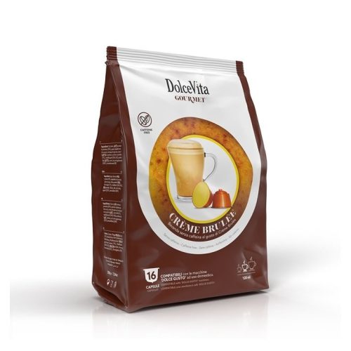 16 Stück Dolce Vita Creme Brulee Kapseln Dolce Gusto kompatibel – Nespresso kompatible Kaffeekapseln