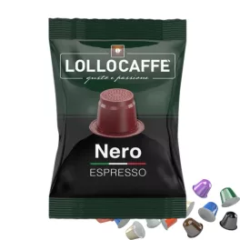 1 LolloCaffé Nero Nespresso kompatible Kaffeekapsel – Nespresso kompatible Kaffeekapseln