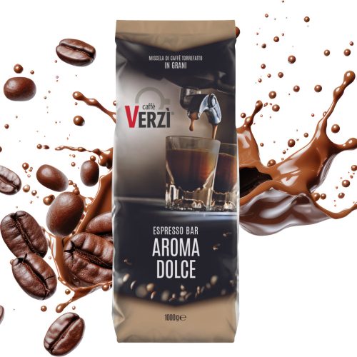 1 kg Caffé VERZI Espresso Bar AROMA DOLCE ganze Kaffeebohnen Mischung – Nespresso kompatible Kaffeekapseln