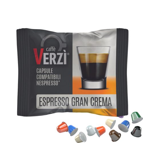 1 Stück Caffè Verzì ESPRESSO GRAN CREMA Nespresso kompatible Kaffeekapsel – Nespresso kompatible Kaffeekapseln