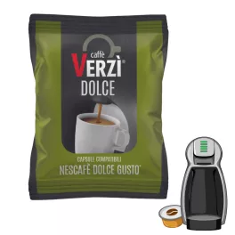 1 Stück Caffè Verzì DOLCE Dolce Gusto kompatible Kaffeekapsel – Nespresso kompatible Kaffeekapseln