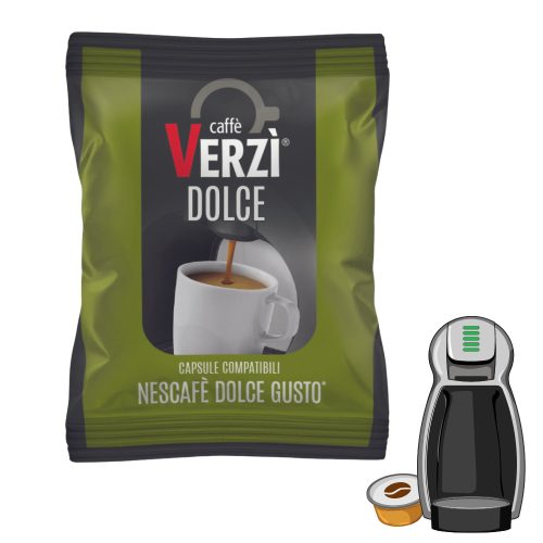 1 Stück Caffè Verzì DOLCE Dolce Gusto kompatible Kaffeekapsel – Nespresso kompatible Kaffeekapseln