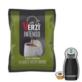 1 Stück Caffè Verzì INTENSO Dolce Gusto kompatible Kaffeekapsel – Nespresso kompatible Kaffeekapseln