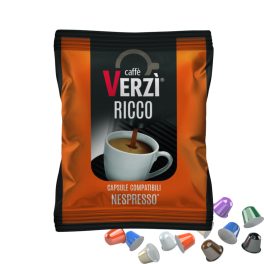 1 Stück Caffè Verzì RICCO Nespresso kompatible Kaffeekapsel – Nespresso kompatible Kaffeekapseln