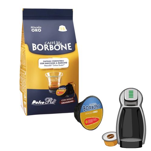 15 Stück Caffè Borbone Miscela Oro DOLCE GUSTO kompatible Kaffeekapsel – Nespresso kompatible Kaffeekapseln