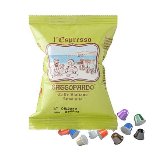 1 Stück l’Espresso Gattopardo Caffè Italiano Insonnia Nespresso kompatible Kaffeekapsel – Nespresso kompatible Kaffeekapseln