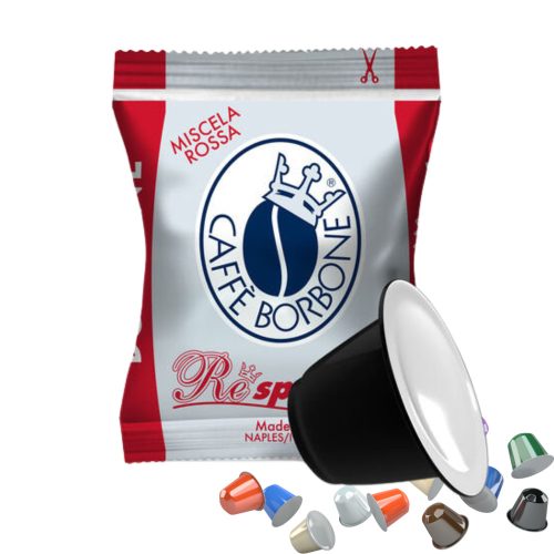 1 Stück Caffè Borbone Miscela Rossa Respresso Nespresso kompatible Kaffeekapsel – Nespresso kompatible Kaffeekapseln