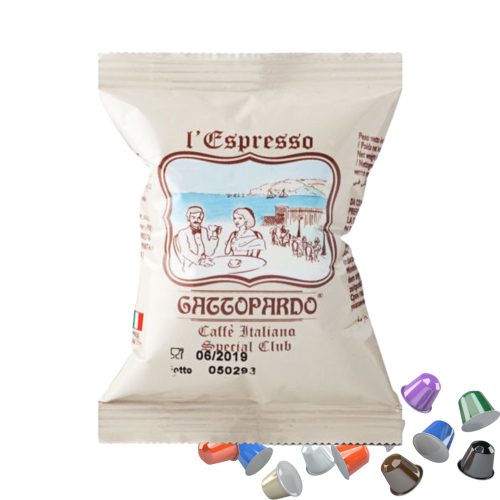 1 Stück l’Espresso Gattopardo Caffè Italiano Special Club Nespresso kompatible Kaffeekapsel – Nespresso kompatible Kaffeekapseln