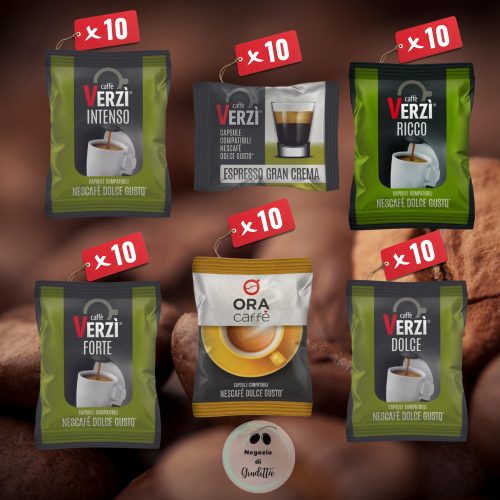 CAFFÈ VERZÌ DOLCE GUSTO kompatibles Kaffeekapsel Probierpaket – Nespresso kompatible Kaffeekapseln