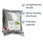 3 literes bag-in-box szőlőlé belső tasakkal és csappal, levegőmentes tárolás