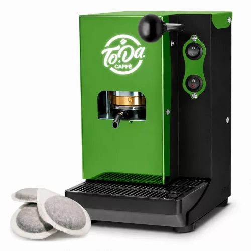 To.Da Verde grüne ESE 44 mm Kaffeepadmaschine + 200 Kaffeepads