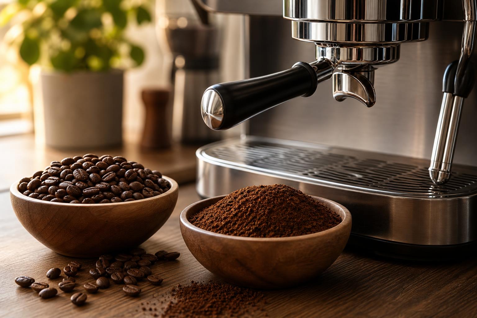 Siebträger: Kaffeebohnen oder Mahlkaffee wählen